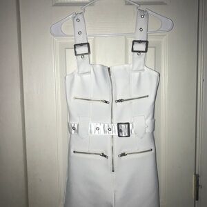 Buckle Down Bandage Romper Fashionova